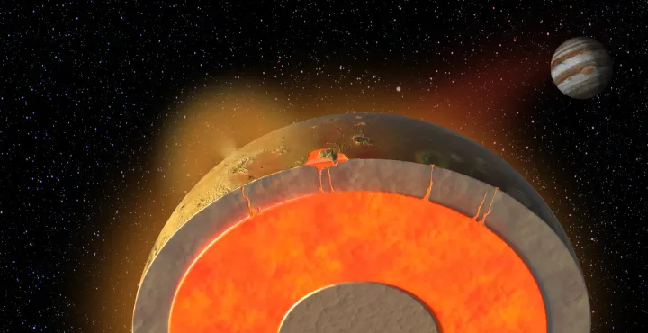 Jupiter's moon Io has been volcanically active for billions of years